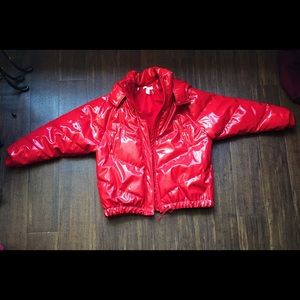 Trendy Red Puffer Jacket